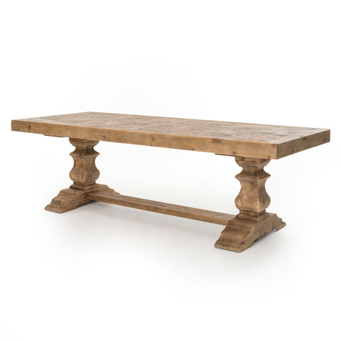 Castle Dining Table 98" - Waxed Bleached Pine