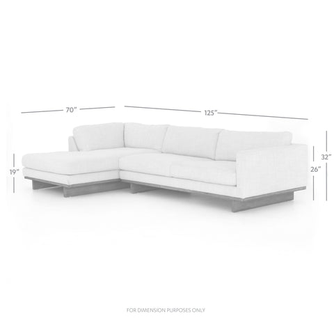Everly 2Pc LAF Chaise Sectional 70" - Irving Taupe