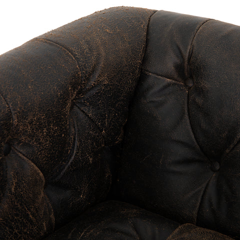 Maxx Swivel Chair-Destroyed Black