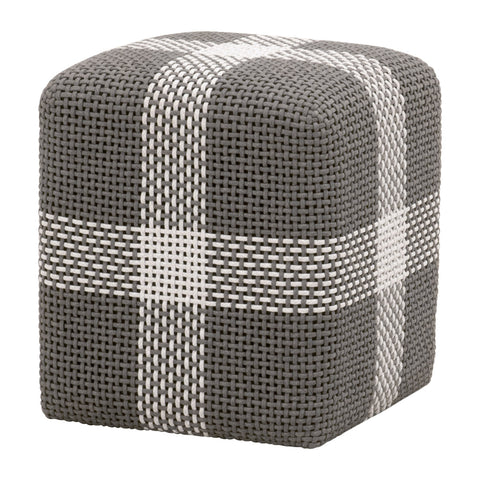 Cross Accent Cube - White Speckle Stripe