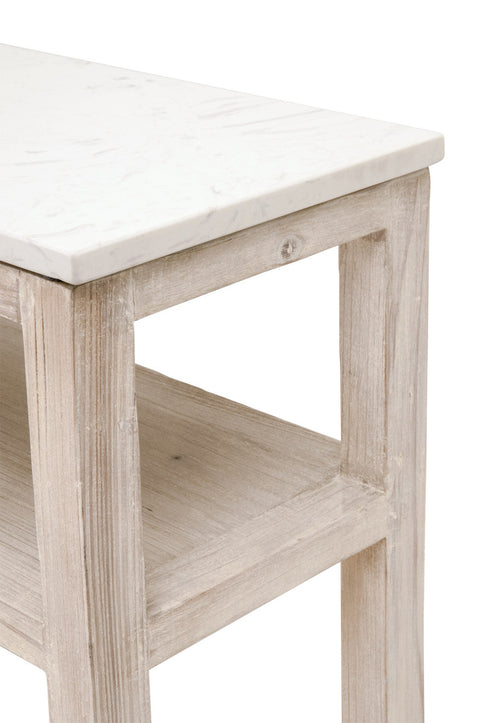 Emerie Narrow Console Table - White Wash Pine