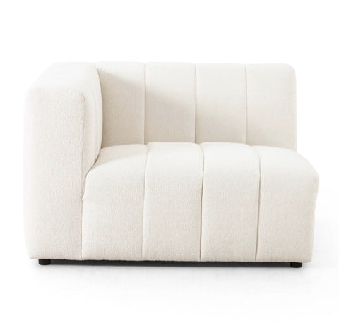 Langham Channeled LAF Sectional Piece - Fayette Cloud