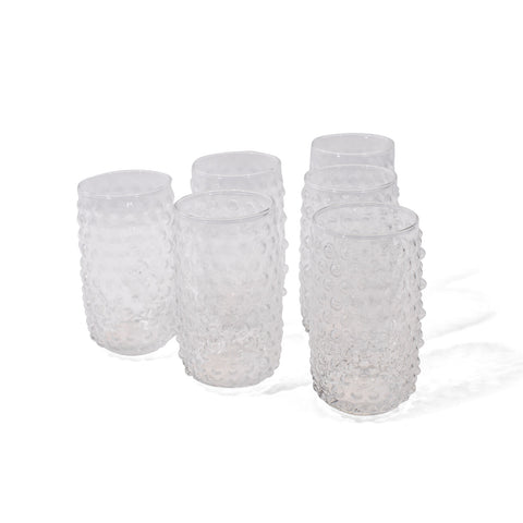 Large Clear Hobnail Glass
