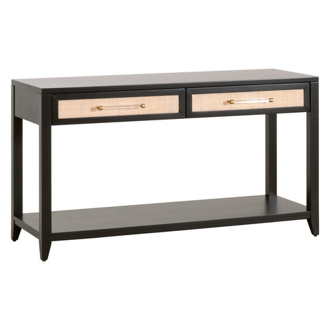 Holland 2-Drawer Console Table - Brushed Black Acacia