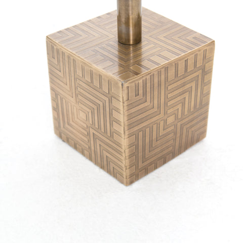 Sirius Adjustable Accent Table Brass