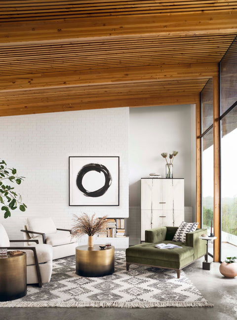 Cameron Ombre Bunching Table - Antique Brass