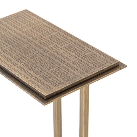 Acid Etch C Table Brass