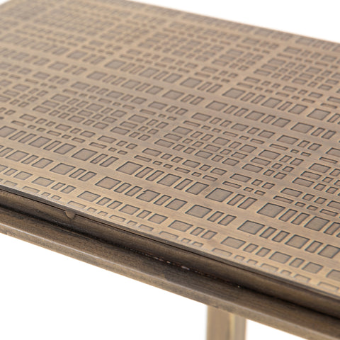 Acid Etch C Table Brass