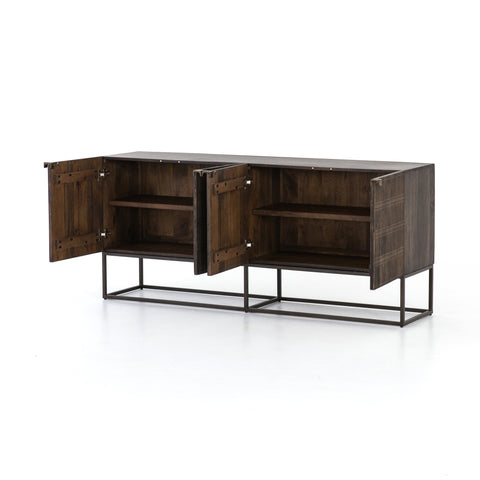 Kelby Sideboard- Carved Vintage Brown