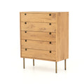 Carlisle 5 Drawer Dresser- Natural Oak