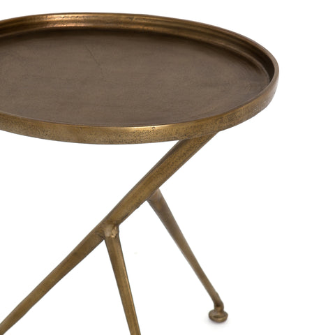 Schmidt Accent Table Raw - Antique Brass