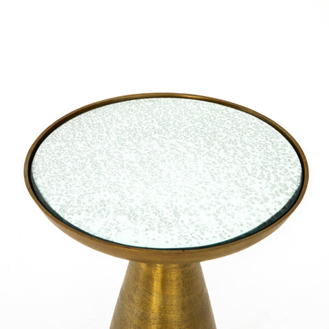 Marlow Mod Pedestal Table Brushed Brass