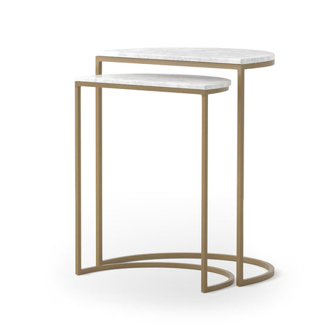 Ane Nesting Tables - Iron Matte Brass