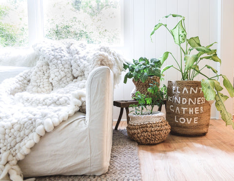 Plant Kindness Gather Love - Jute Basket