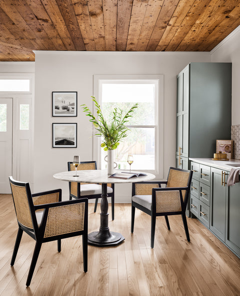 Lucy Round Dining Table-48" - Carbon Wash