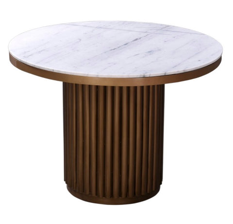 Tower Dining Table - White Marble