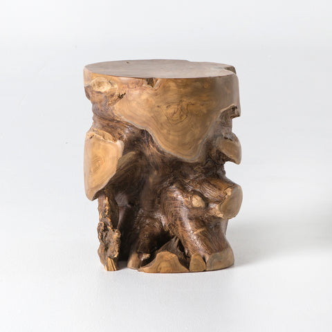 Teak Stool- Aged Natural Teak