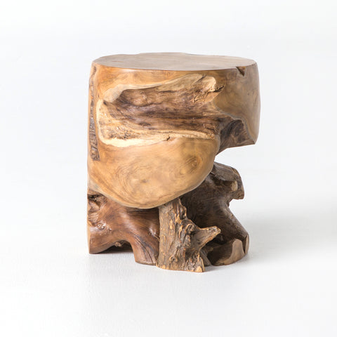 Teak Stool- Aged Natural Teak