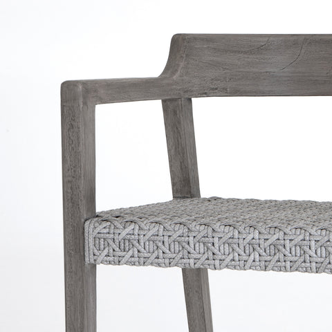 Elva Outdoor Dining Chair-Weathered Grey