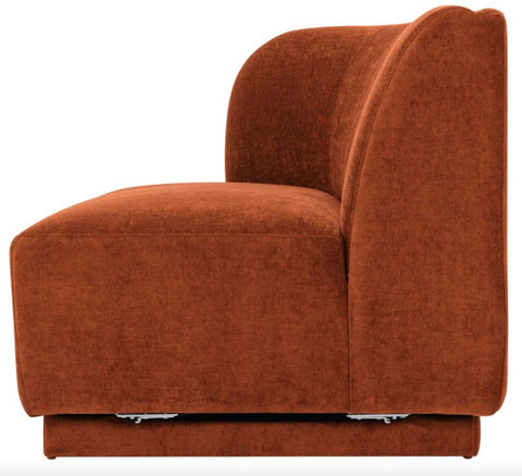 Yoon 2 Seat Sofa Left Rust
