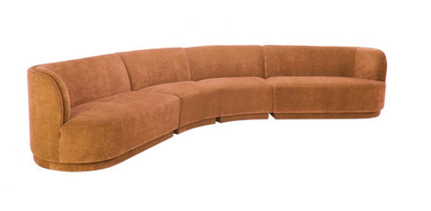 Yoon Eclipse Modular Sectional Chaise Right-Rust