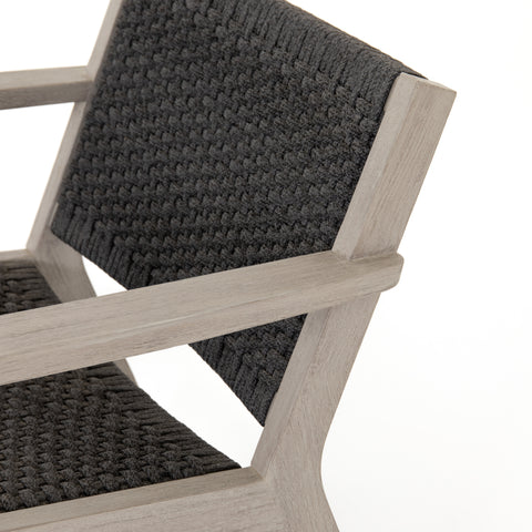 Delano Outdoor Chair & Ottoman-Grey