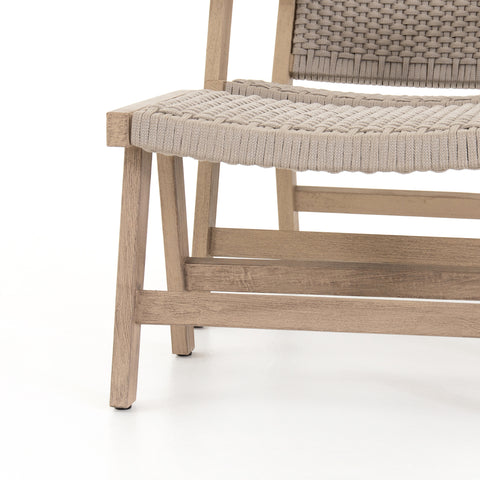 Delano Outdoor Chair & Ottoman-Brown