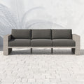 Leroy Outdoor Sofa-96"-Grey/Charcoal