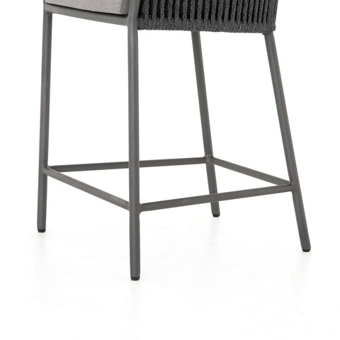 Porto Outdoor Counter Stool-Charcoal