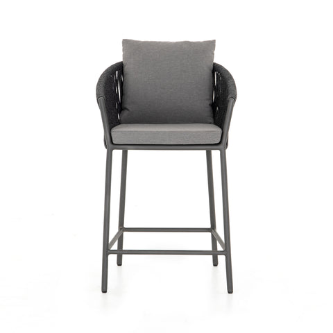 Porto Outdoor Counter Stool-Charcoal