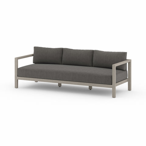Sonoma Outdoor Sofa-88"-Grey/Charcoal