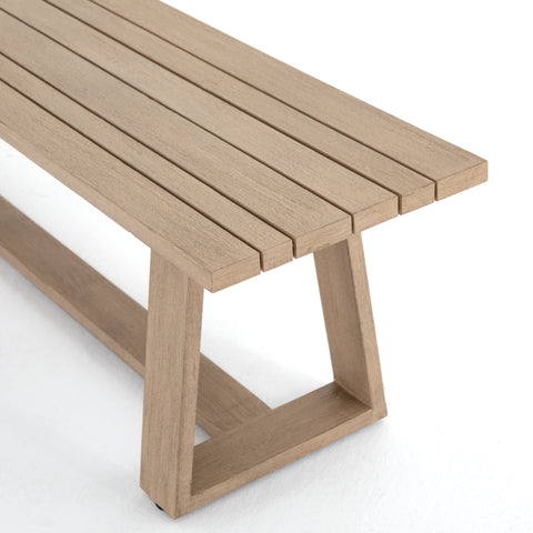 Atherton Outdoor Dining Bench-Brown