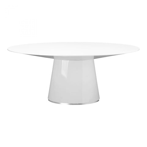 Otago Oval Dining Table - White