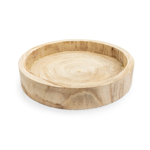 Small Round Wood Tray