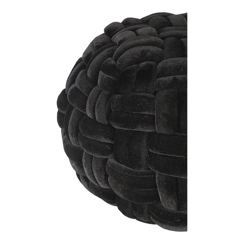 Pj Velvet Pouf Black