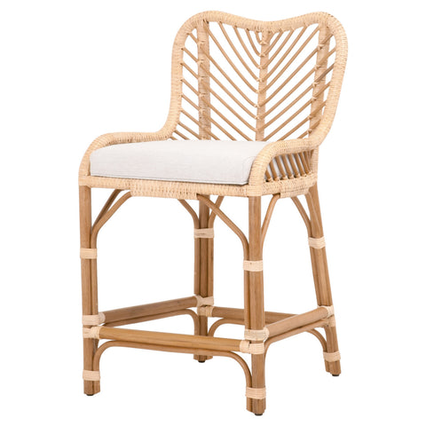 Laguna Counter Stool - Sanded Peel Rattan