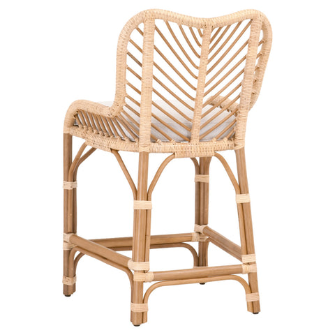 Laguna Counter Stool - Sanded Peel Rattan