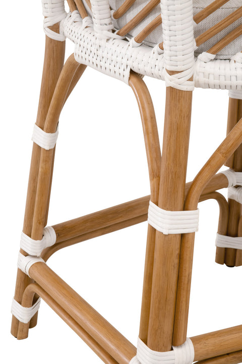 Laguna Counter Stool - White Synthetic Peel Binding