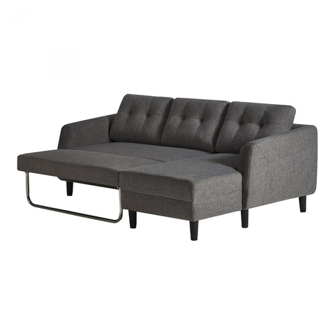 Belagio Sofa Bed with Chaise Charcoal