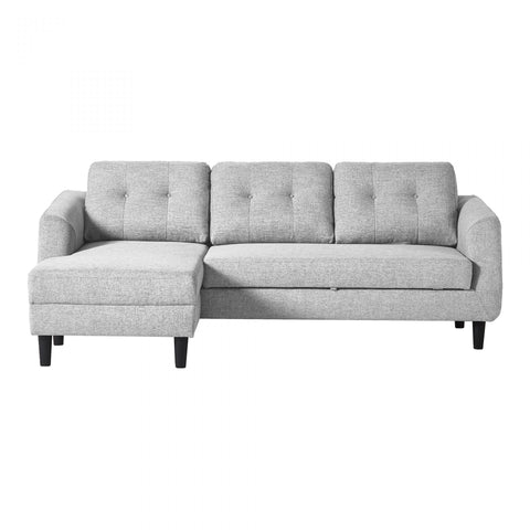 Belagio Sofa Bed with Chaise Light Grey