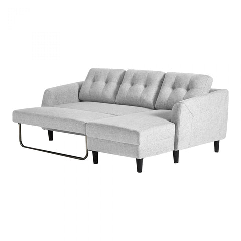 Belagio Sofa Bed with Chaise Light Grey