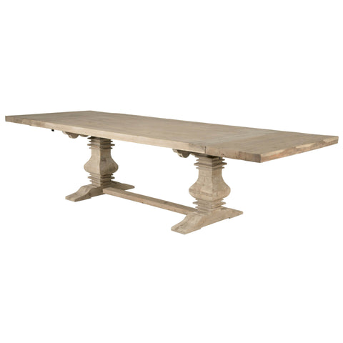 Monastery Extension Dining Table - Smoke Gray Pine
