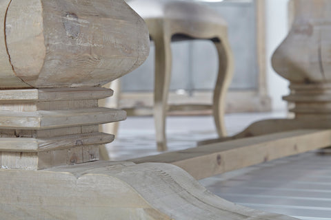 Monastery Extension Dining Table - Smoke Gray Pine