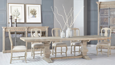 Monastery Extension Dining Table - Smoke Gray Pine