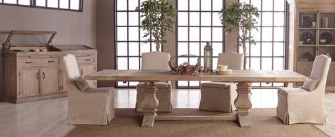 Monastery Extension Dining Table - Smoke Gray Pine