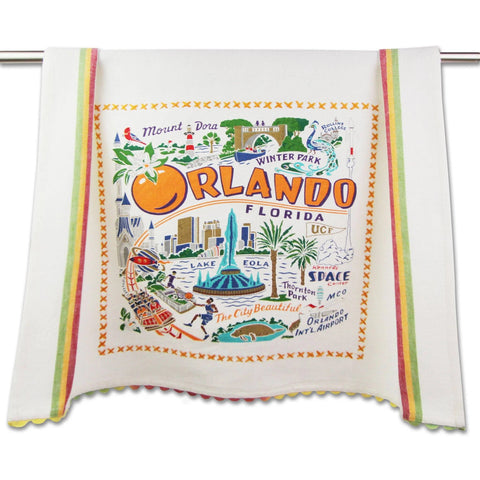 Embroidered City Dish Towel