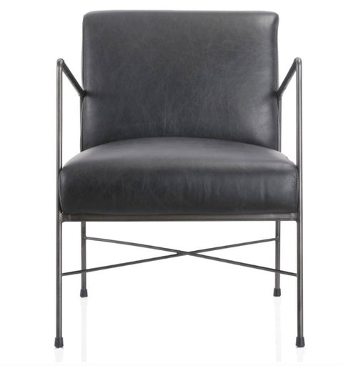 Dagwood Leather Arm Chair - Black