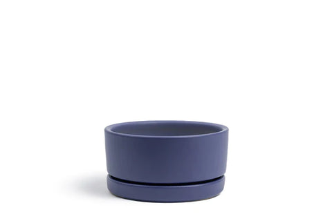 Low-Bowls with Water Saucers - Periwinkle