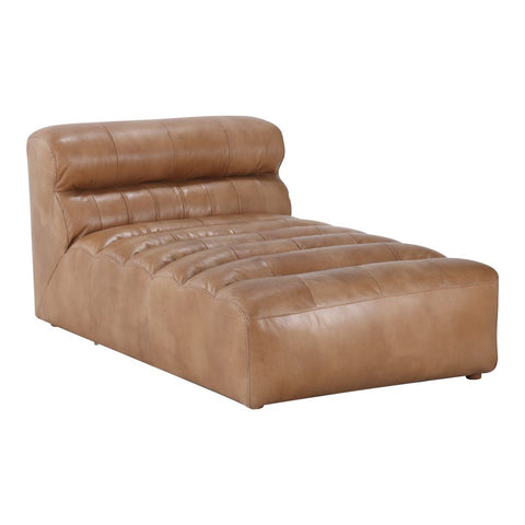 Ramsay Leather Chaise Tan