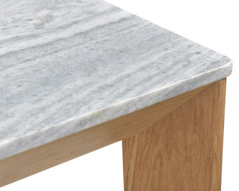 Angle Marble Dining Table White-Large